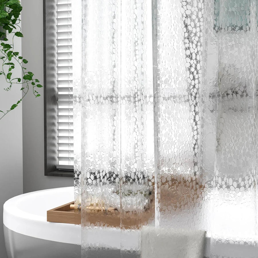 PebbleGuard | Transparent waterproof PEVA shower curtain
