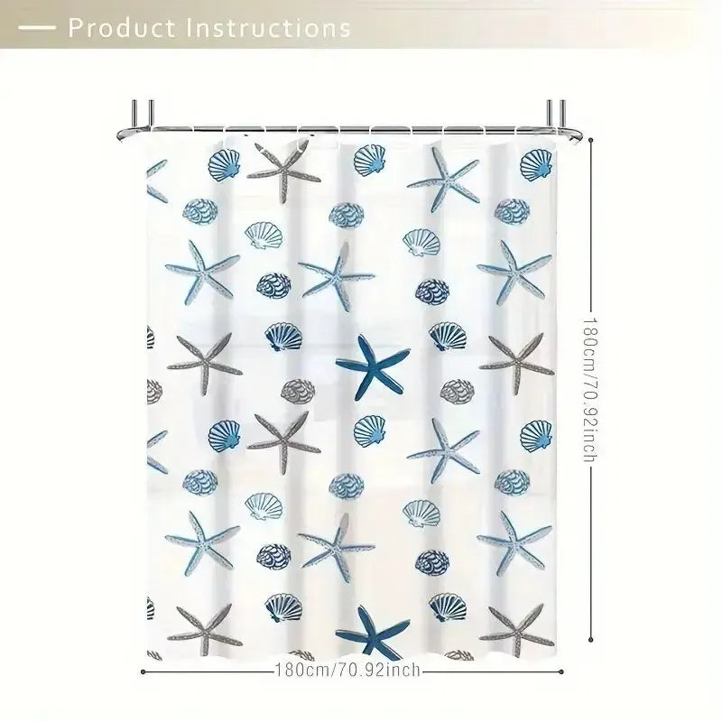 AquaShield | Waterproof PEVA shower curtain with patterns