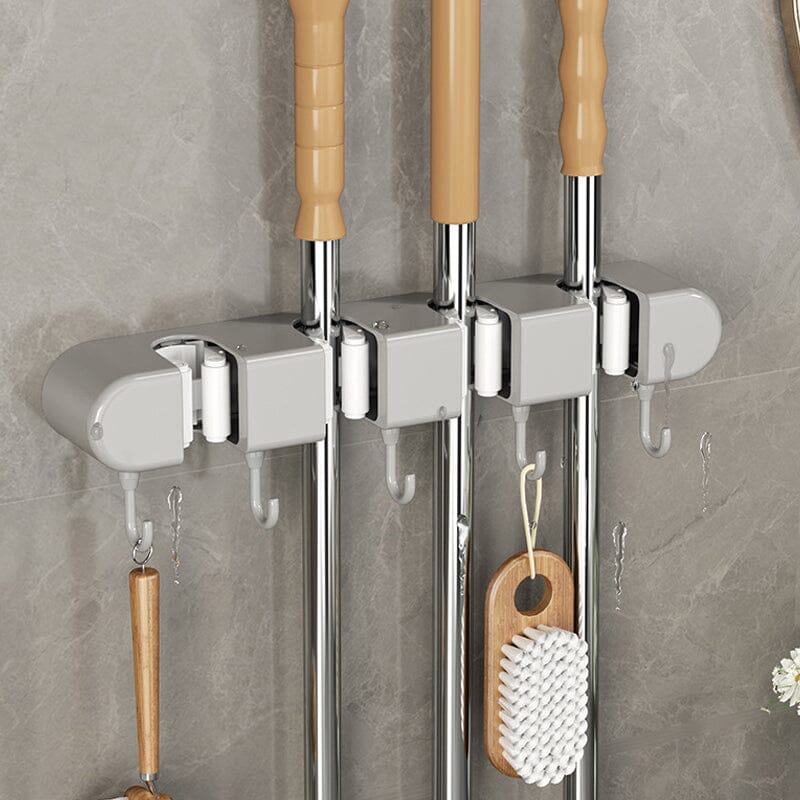 NeatGrip | Wall-Mounted Mop & Broom Holder with Hooks