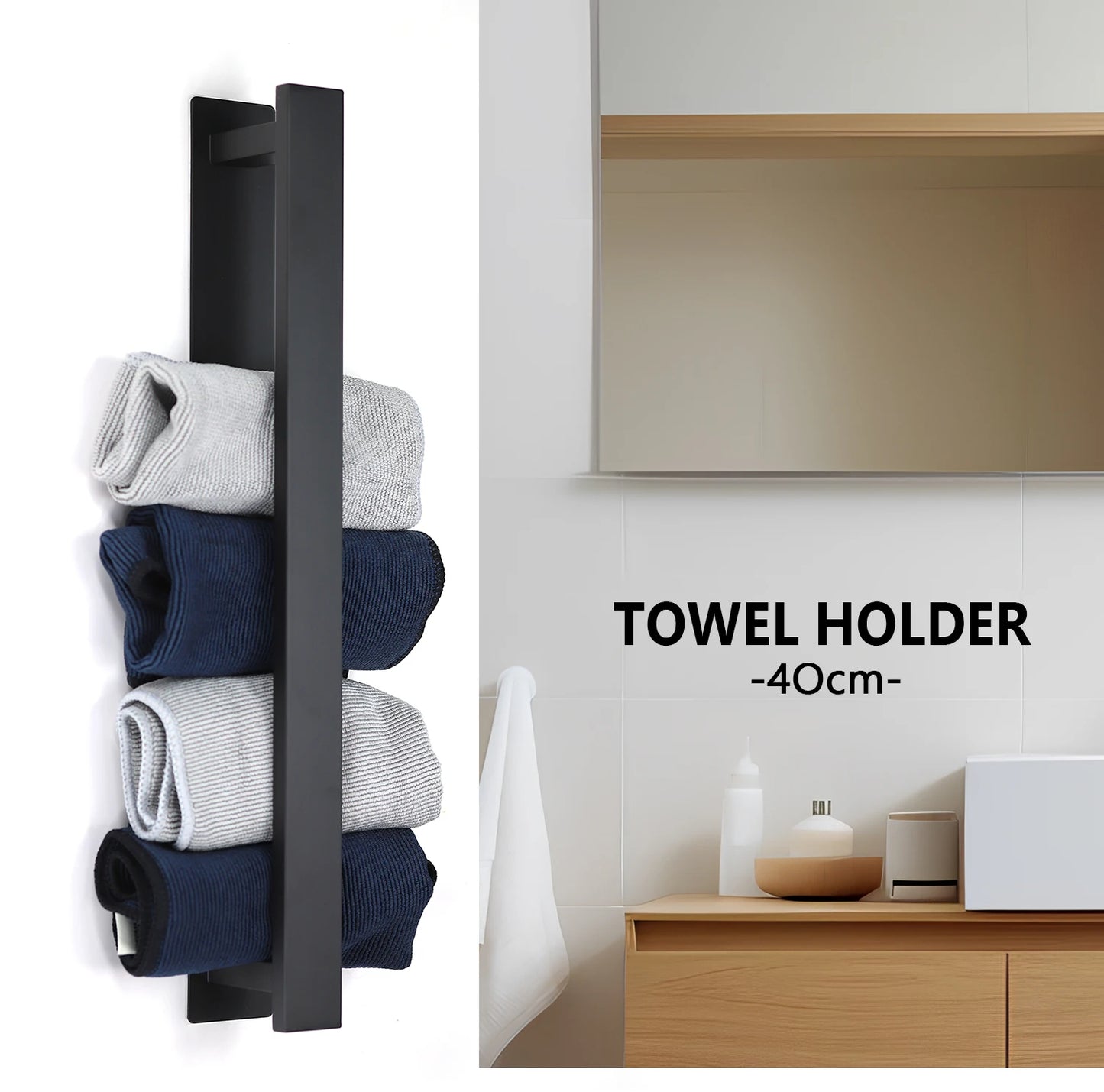LuxeRack | Sleek Wall-Mounted Towel Holder
