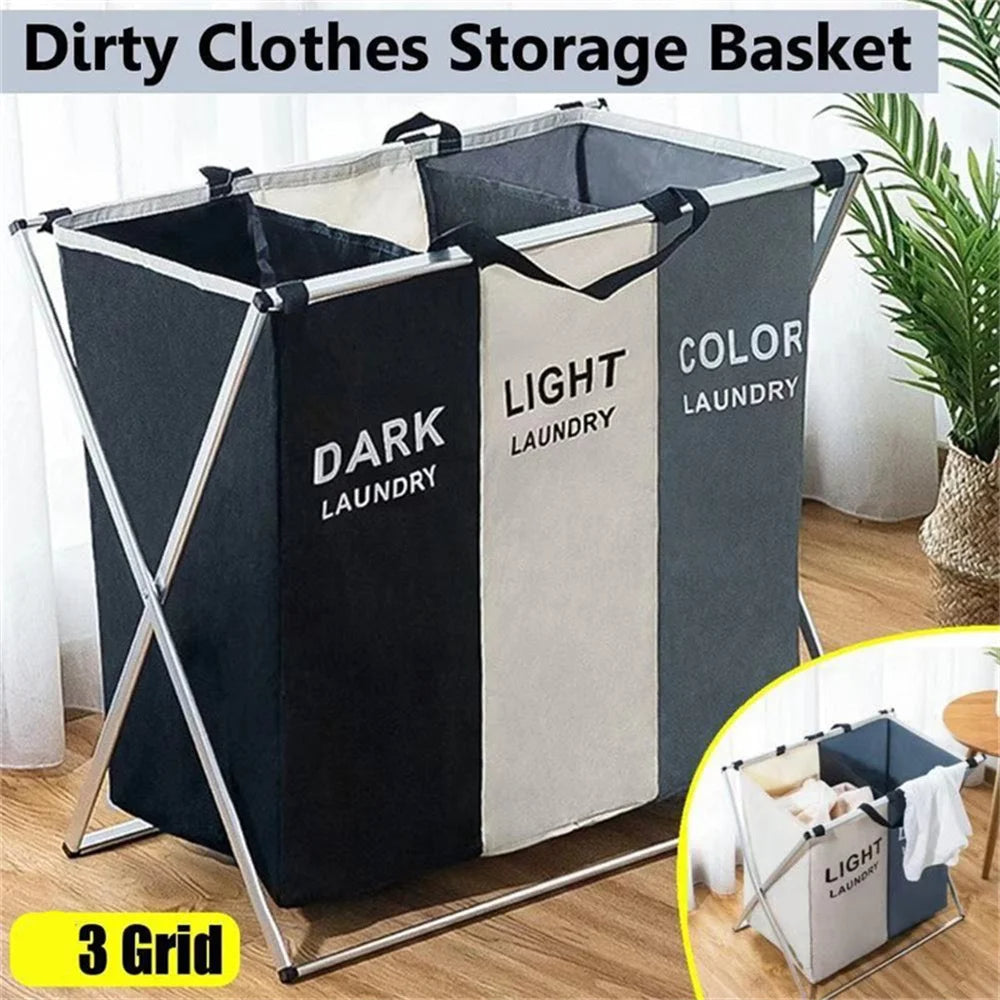 TriSort | Foldable 3-Grid Laundry Basket