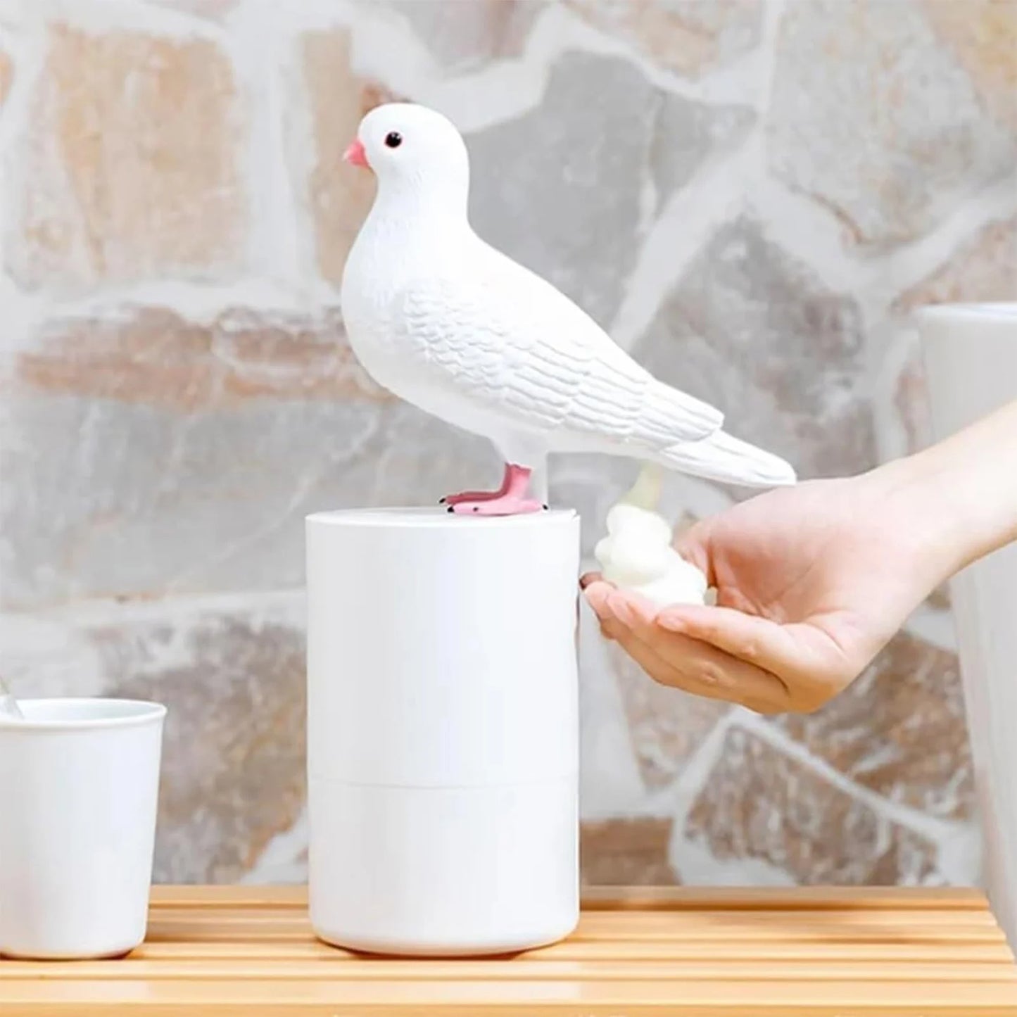 PigeonPoof | The Foam-Delivering Pigeon Soap Dispenser