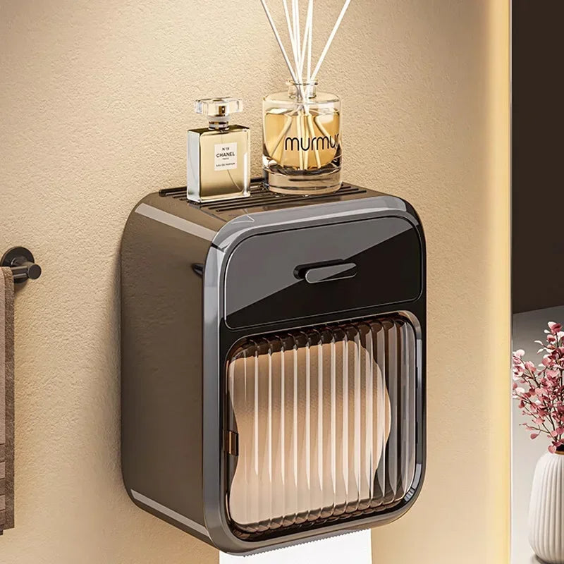 TidyRoll | Wall-Mounted Waterproof Toilet Paper Holder