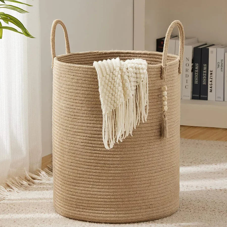 WeaveTidy | 72L Large Woven Laundry Basket