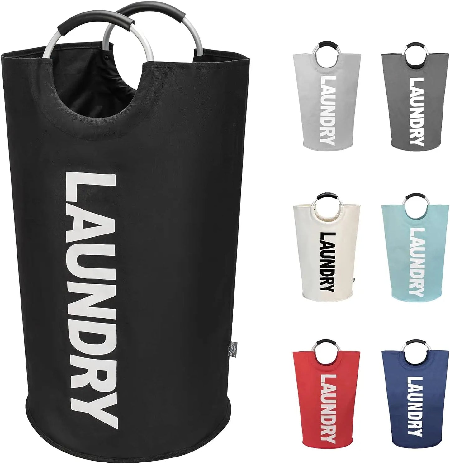 LoadMax | 90L Collapsible Laundry Basket with Handles & Waterproof Lining