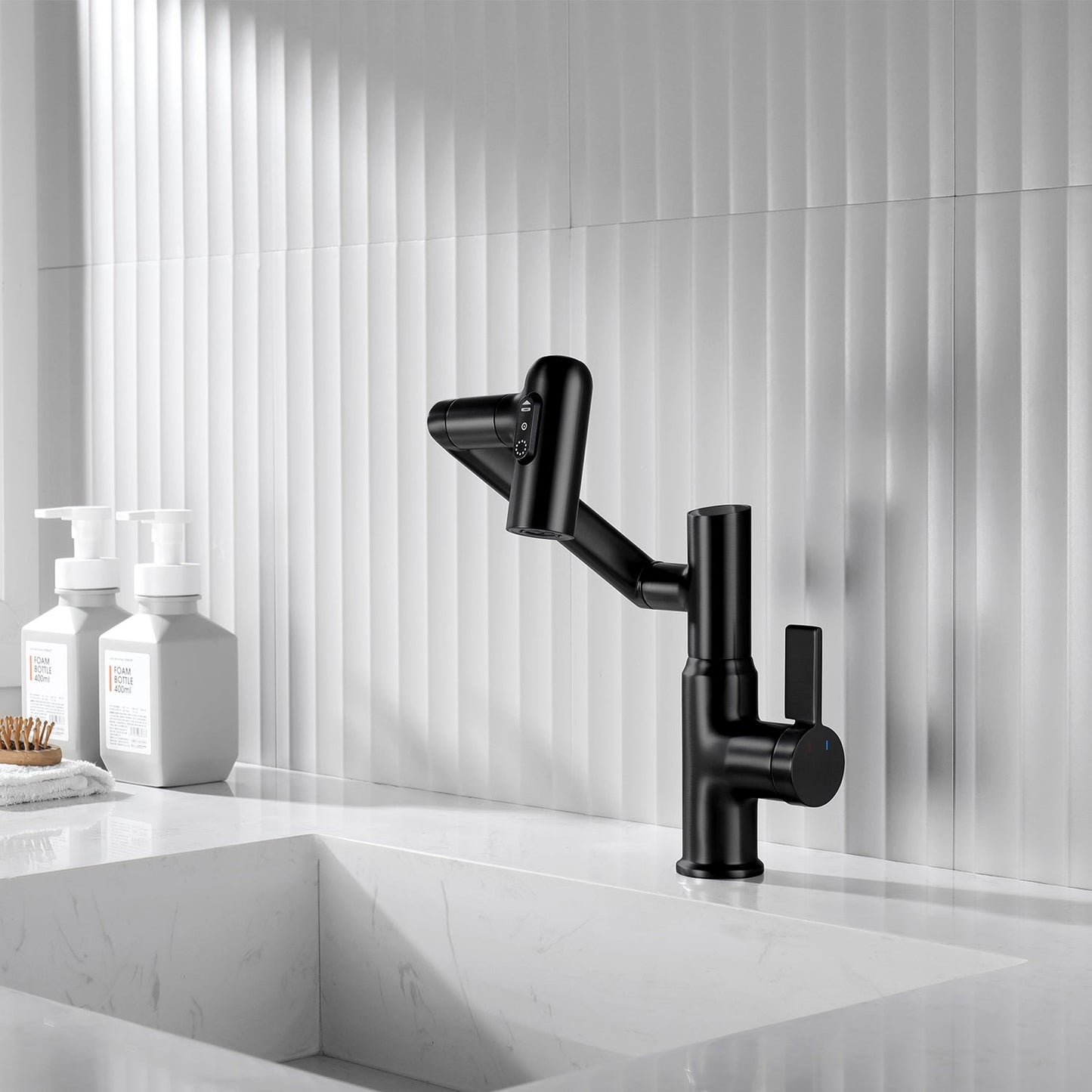 AquaSense | Smart Rotatable Bathroom Faucet with LED Temperature Display