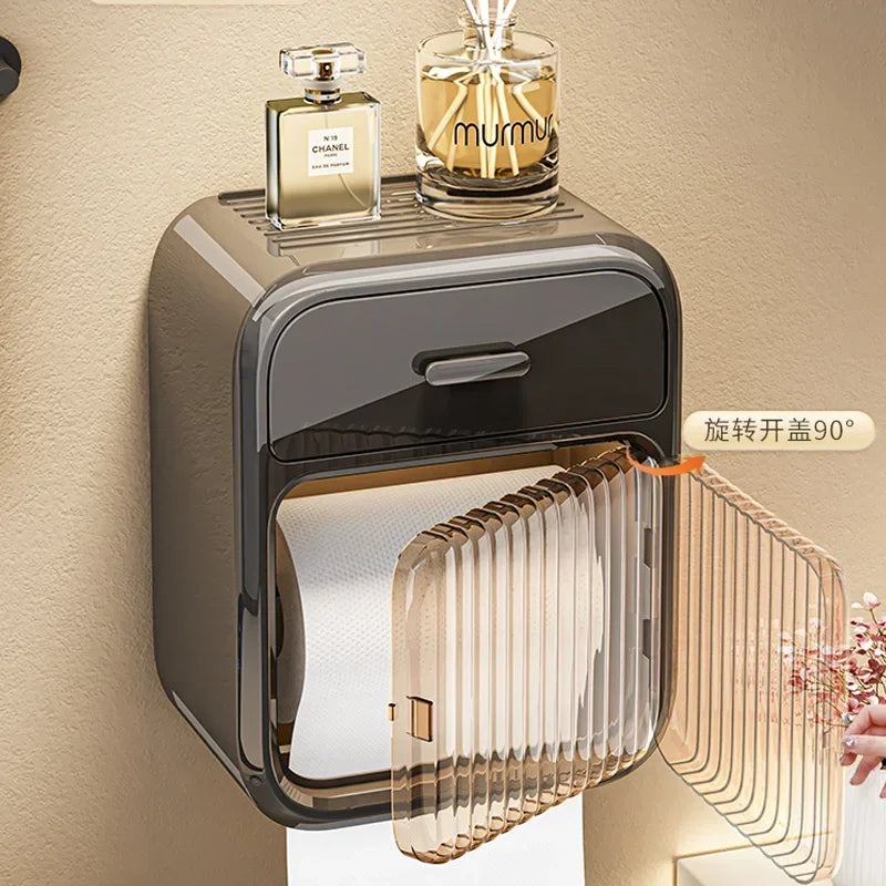 TidyRoll | Wall-Mounted Waterproof Toilet Paper Holder