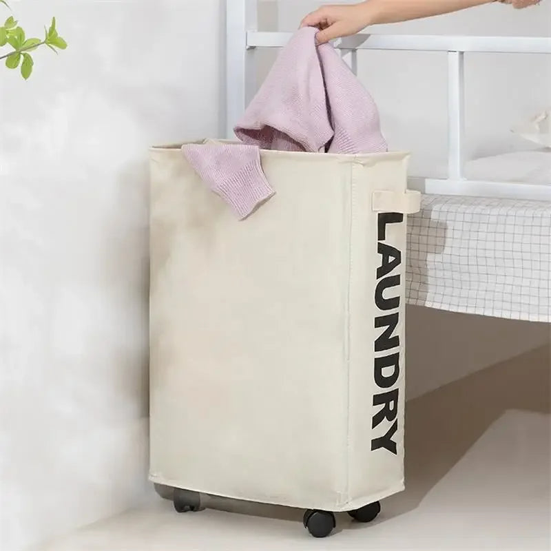 SlimRoll | Tall Rolling Laundry Basket with Wheels