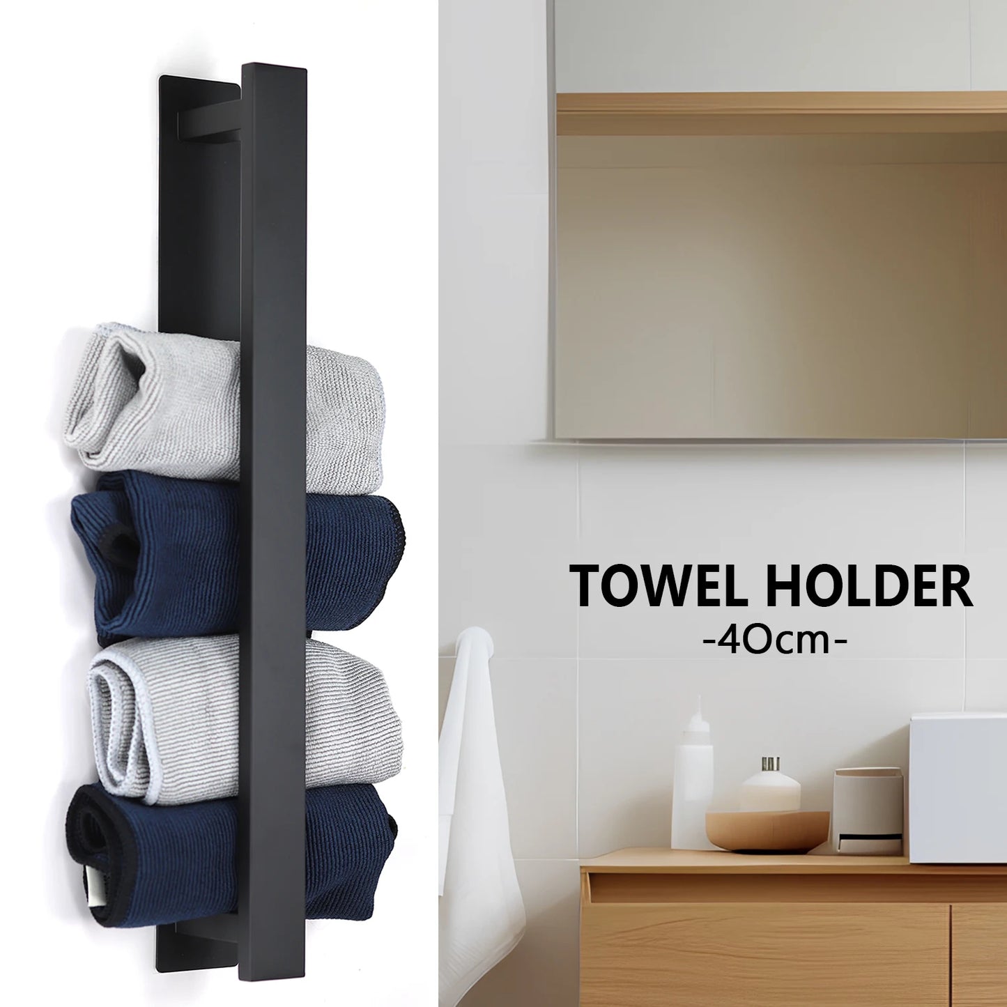 LuxeRack | Sleek Wall-Mounted Towel Holder