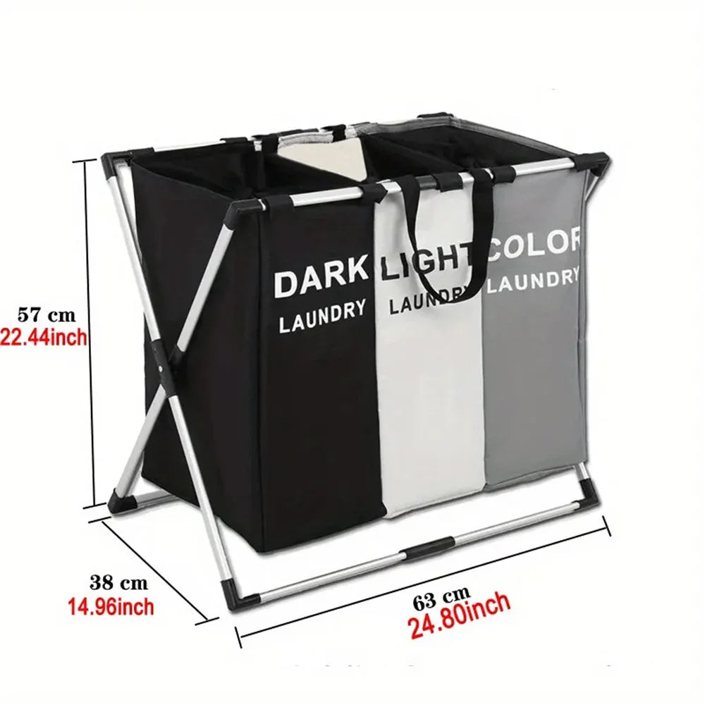 TriSort | Foldable 3-Grid Laundry Basket