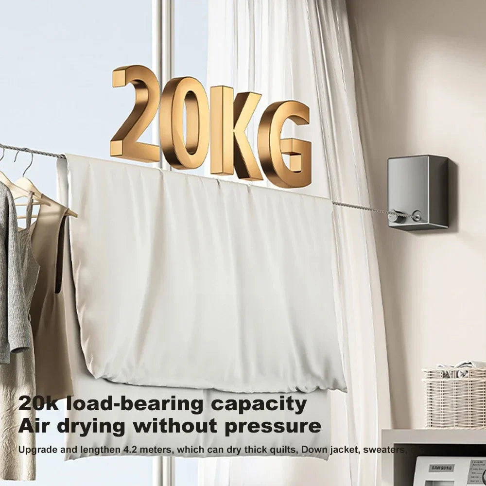 AirDry Line | Retractable Wall-Mounted Clothesline