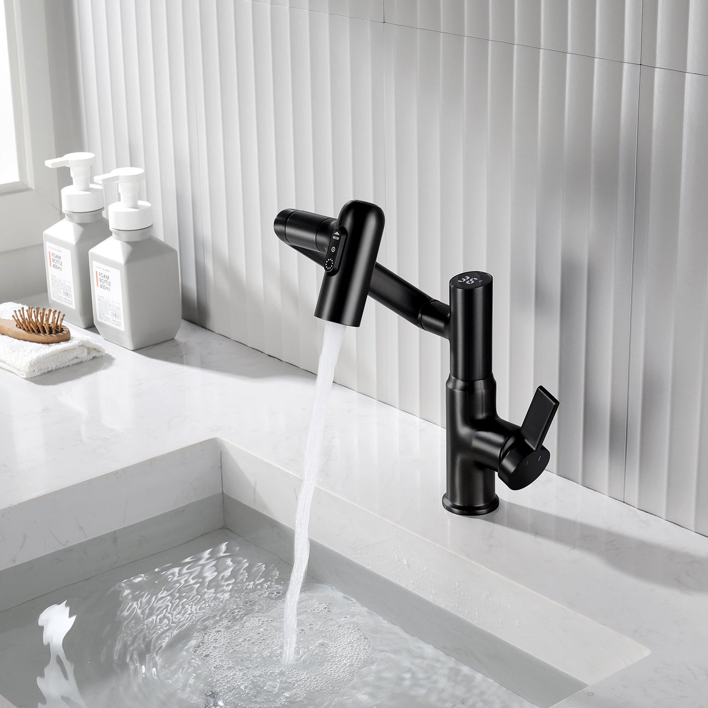 AquaSense | Smart Rotatable Bathroom Faucet with LED Temperature Display