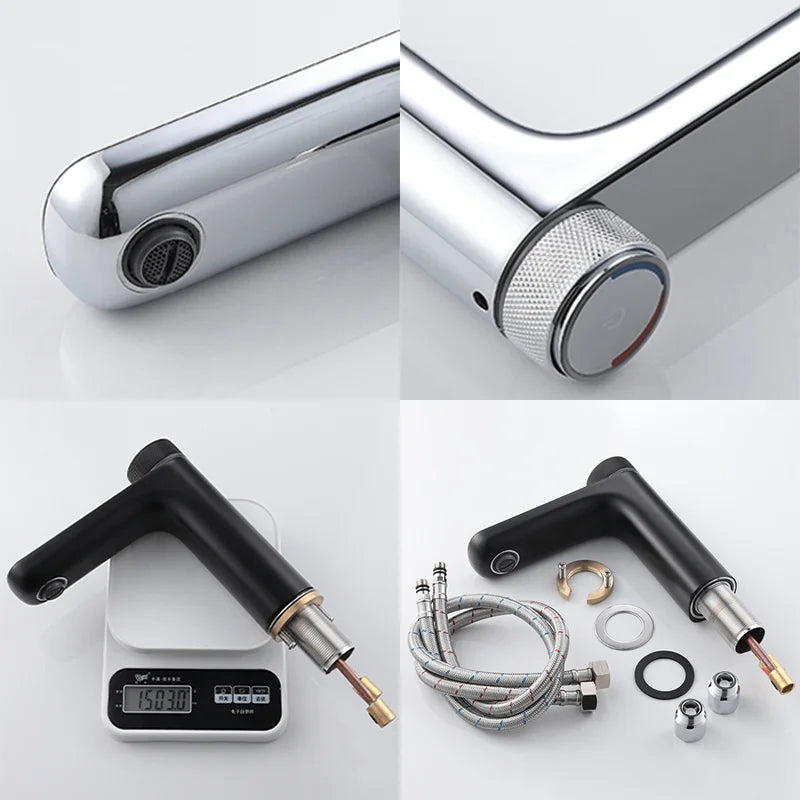 LumiFlow | Smart LED Temperature Display Brass Sink Tap