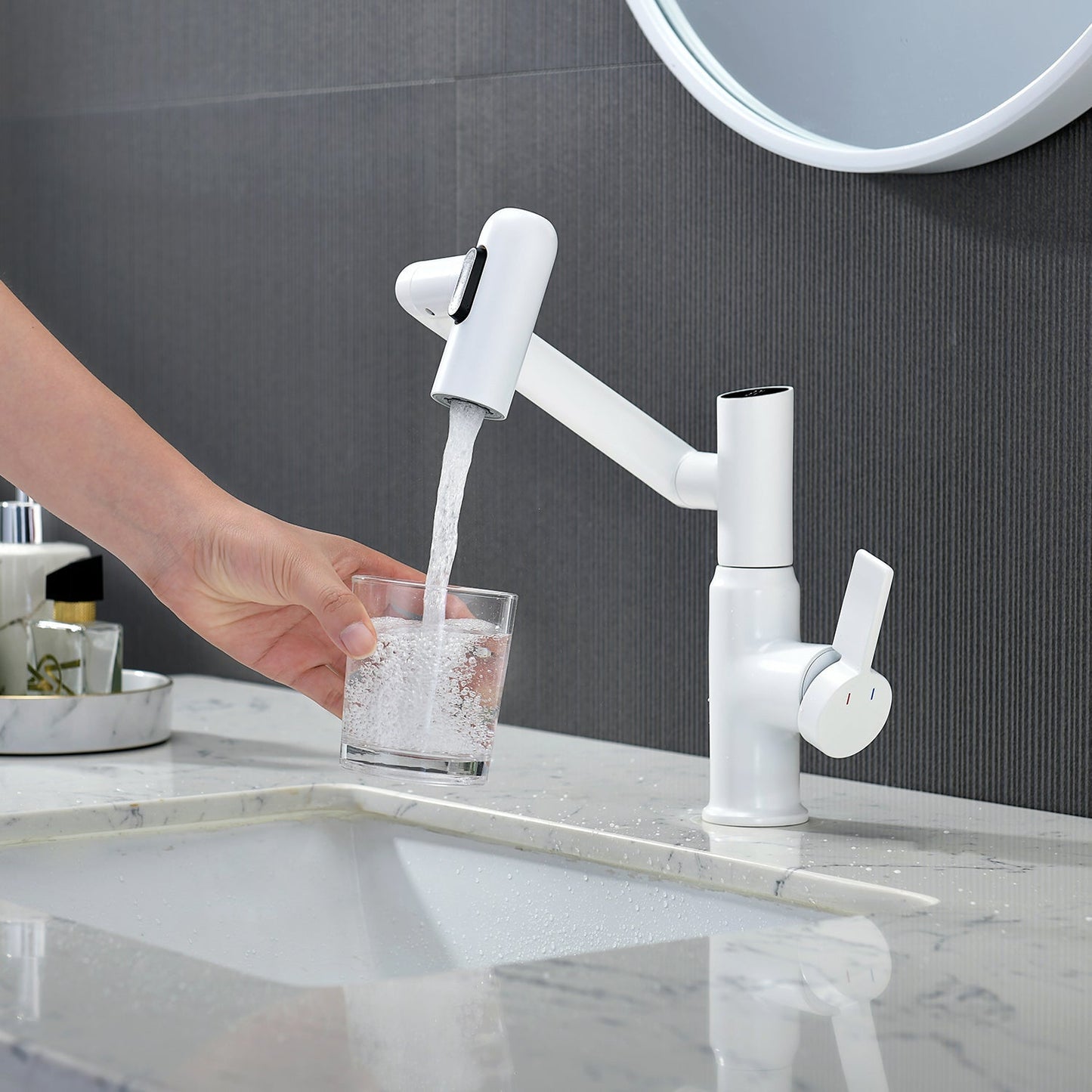 AquaSense | Smart Rotatable Bathroom Faucet with LED Temperature Display