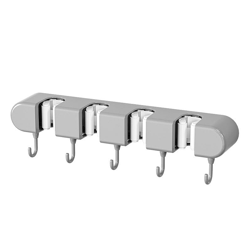 NeatGrip | Wall-Mounted Mop & Broom Holder with Hooks