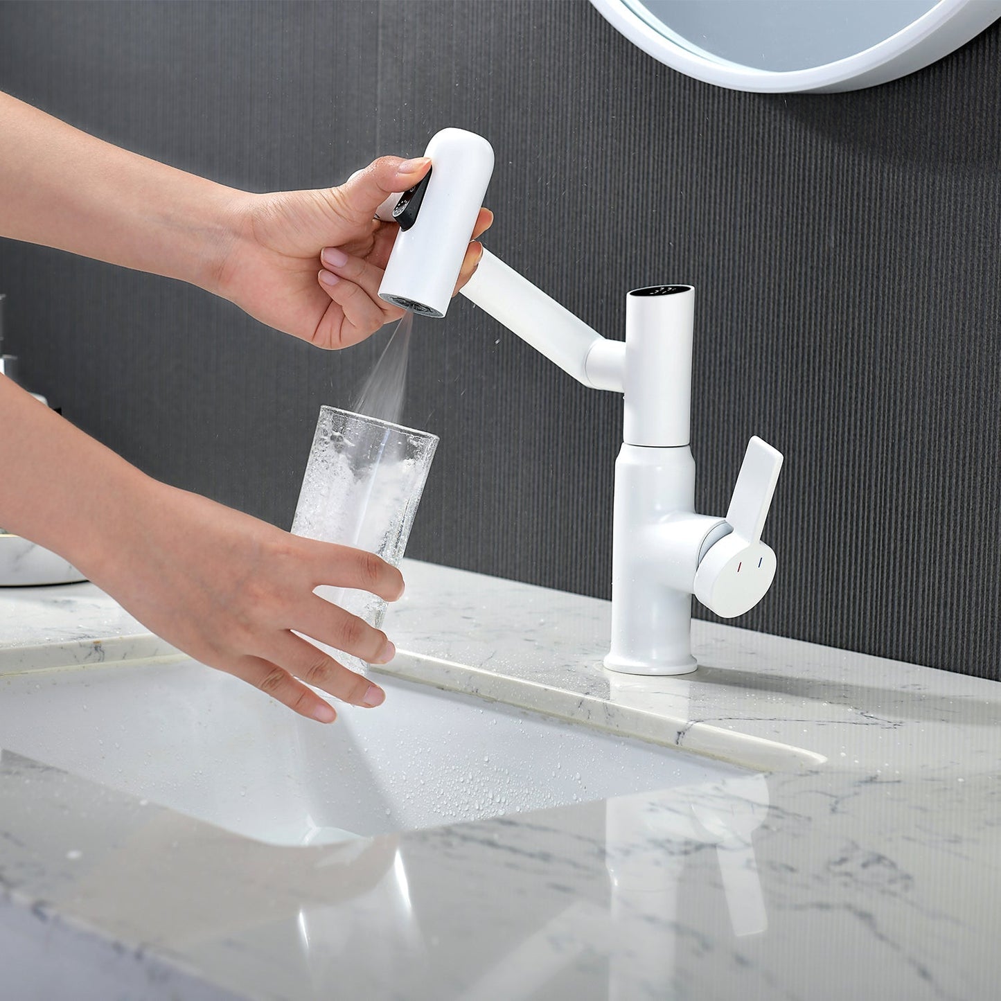 AquaSense | Smart Rotatable Bathroom Faucet with LED Temperature Display