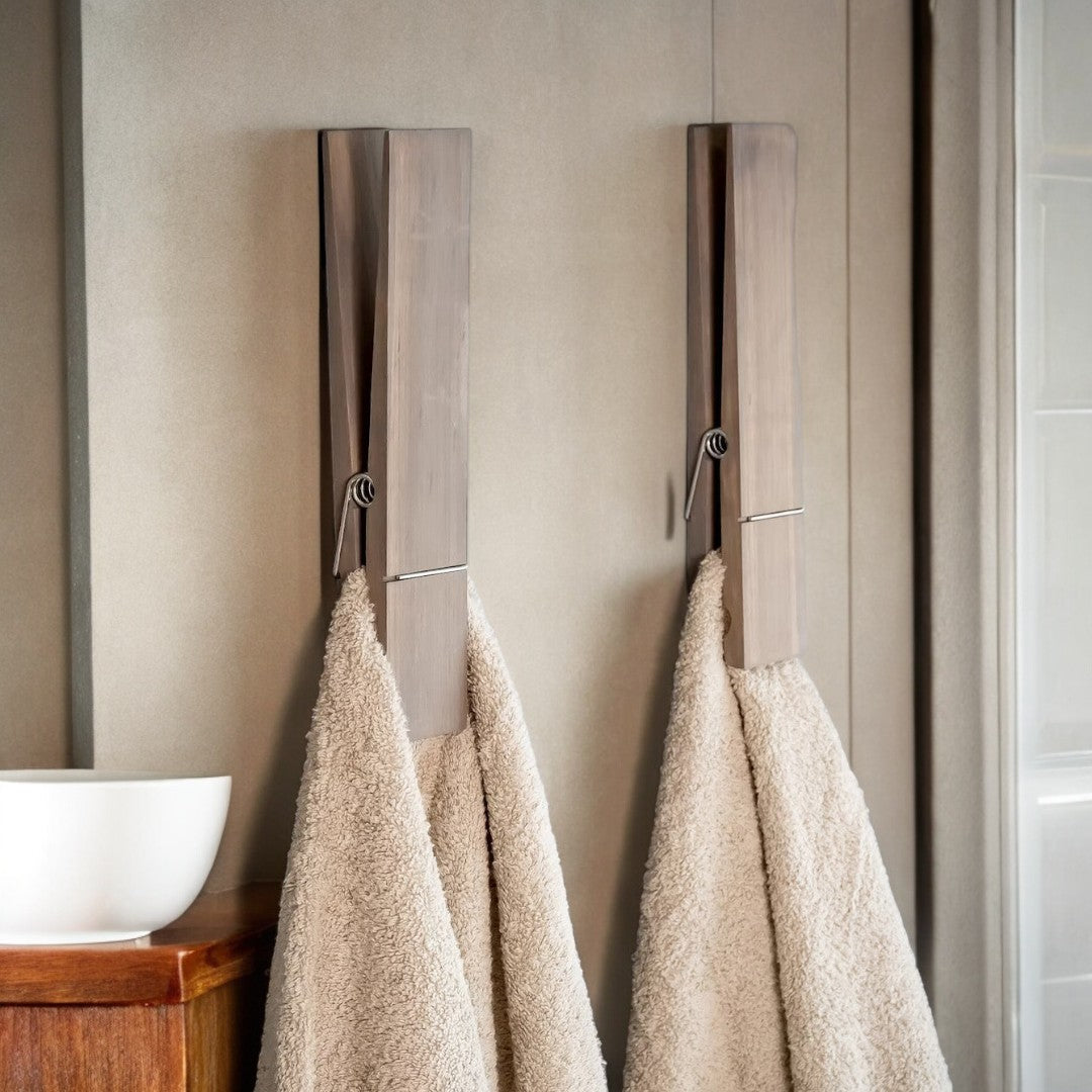 GripPin | Oversized Wooden Clothespin Towel Holder