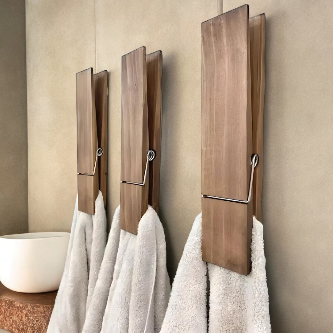 GripPin | Oversized Wooden Clothespin Towel Holder