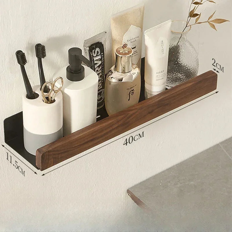 Aquora | Waterproof Floating Bathroom Shelf with Guardrail