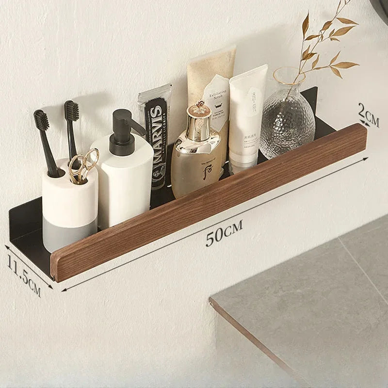 Aquora | Waterproof Floating Bathroom Shelf with Guardrail