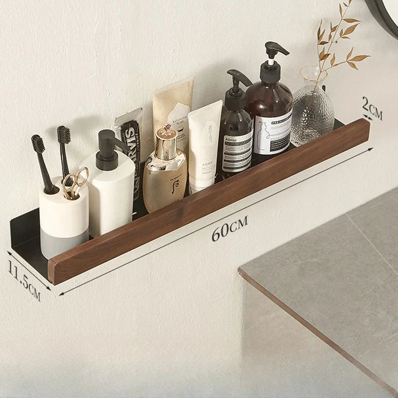 Aquora | Waterproof Floating Bathroom Shelf with Guardrail