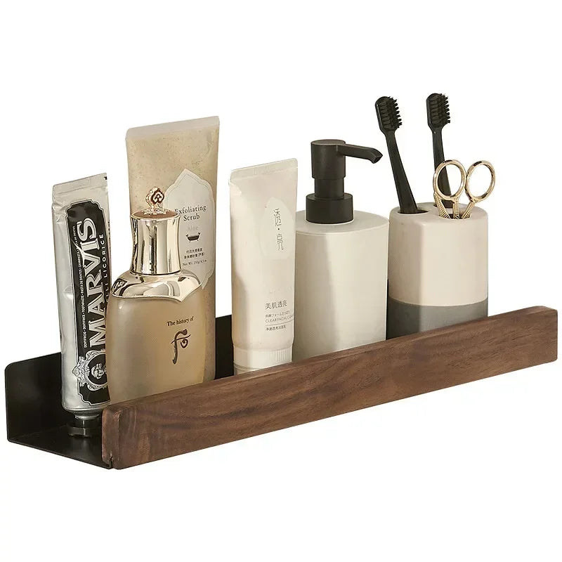 Aquora | Waterproof Floating Bathroom Shelf with Guardrail