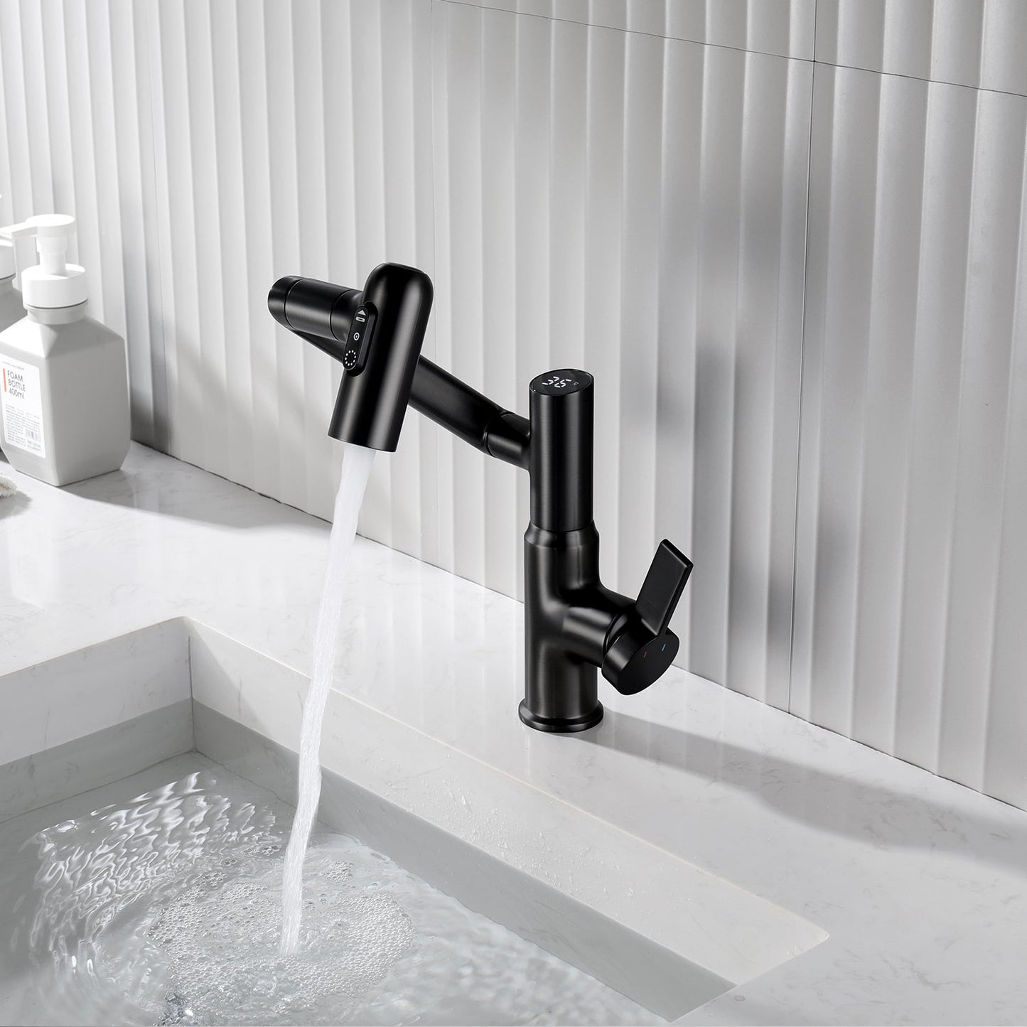 AquaSense | Smart Rotatable Bathroom Faucet with LED Temperature Display