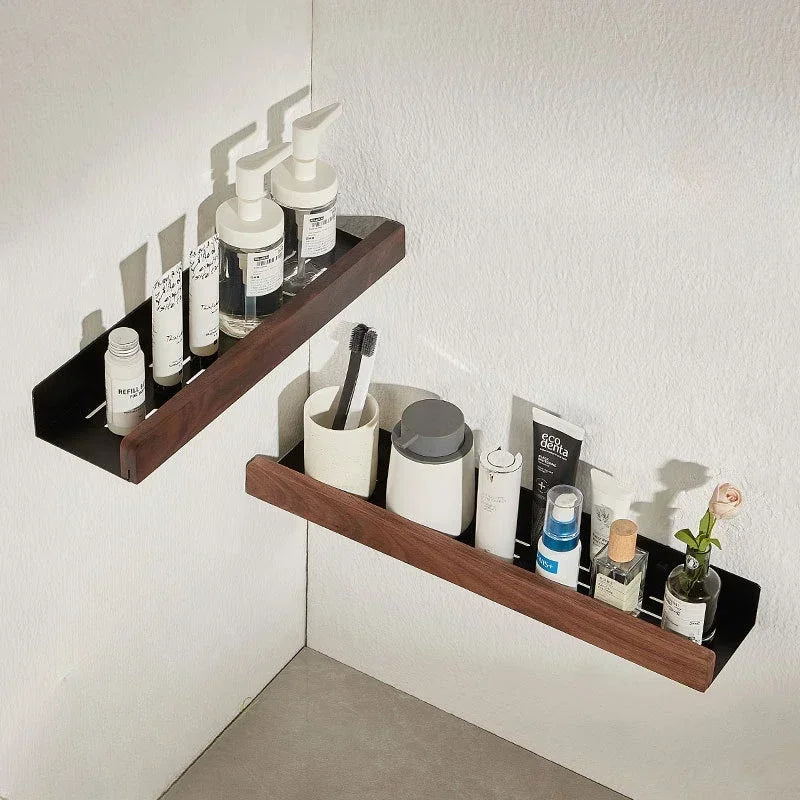 Aquora | Waterproof Floating Bathroom Shelf with Guardrail