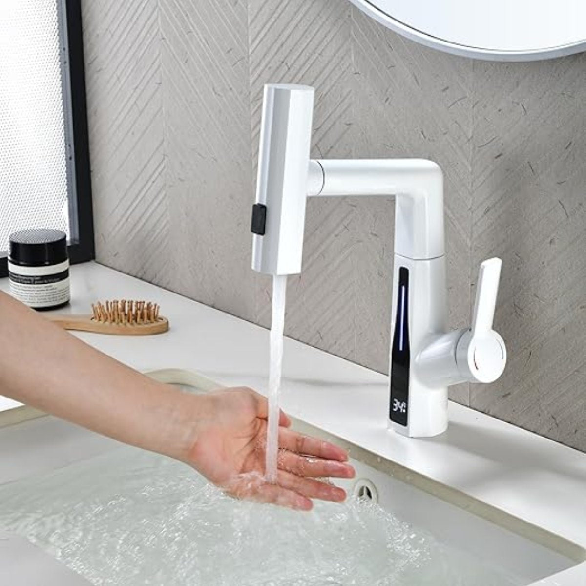 AquaGlow | LED Temperature-Display Bathroom Faucet