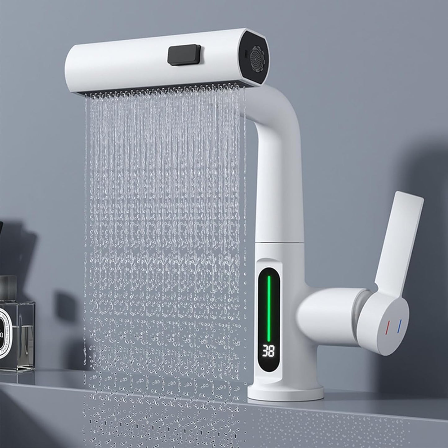 AquaGlow | LED Temperature-Display Bathroom Faucet