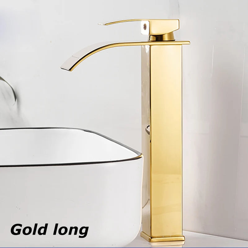 FlowMist | Modern Waterfall Basin Faucet with Hot & Cold Control