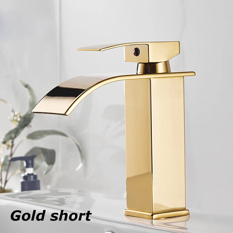 FlowMist | Modern Waterfall Basin Faucet with Hot & Cold Control