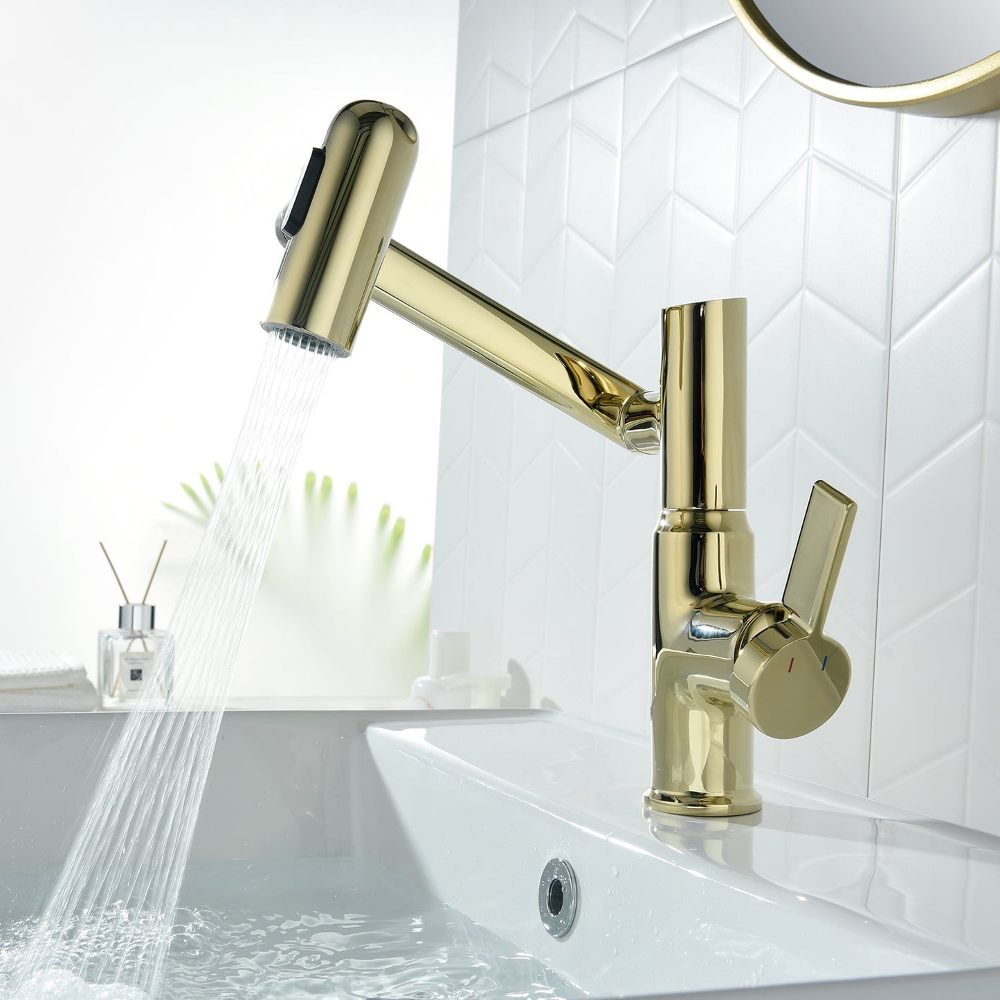AquaSense | Smart Rotatable Bathroom Faucet with LED Temperature Display