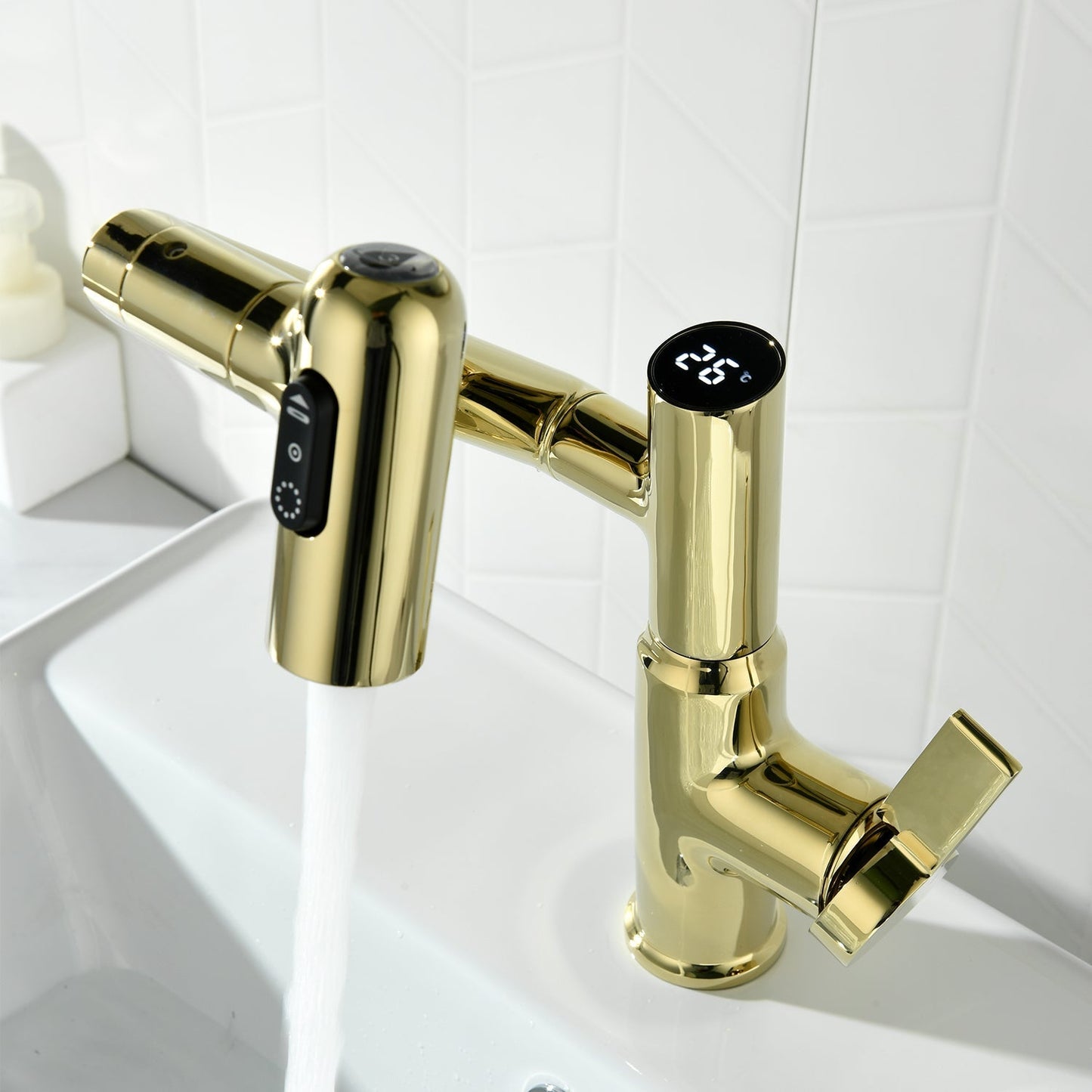 AquaSense | Smart Rotatable Bathroom Faucet with LED Temperature Display
