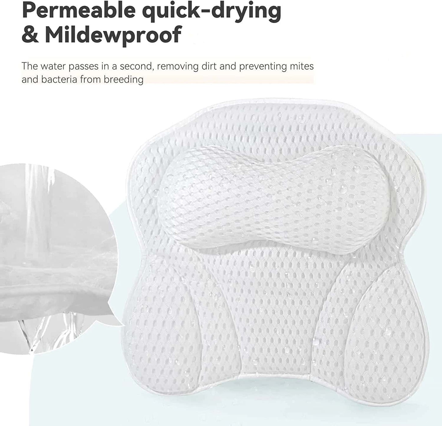 AquaLuxe | 4D Butterfly Bath Pillow with Suction Cups