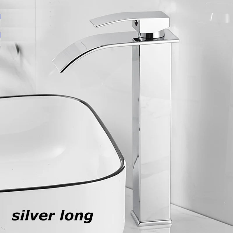 FlowMist | Modern Waterfall Basin Faucet with Hot & Cold Control