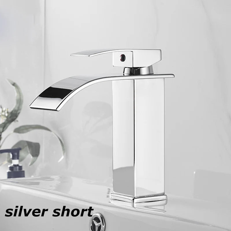 FlowMist | Modern Waterfall Basin Faucet with Hot & Cold Control