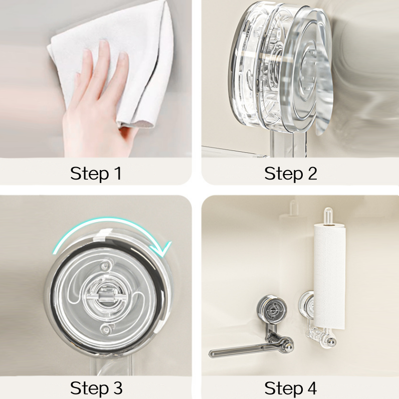 FlexGrip | 180° Rotating Suction Cup Toilet Paper Holder