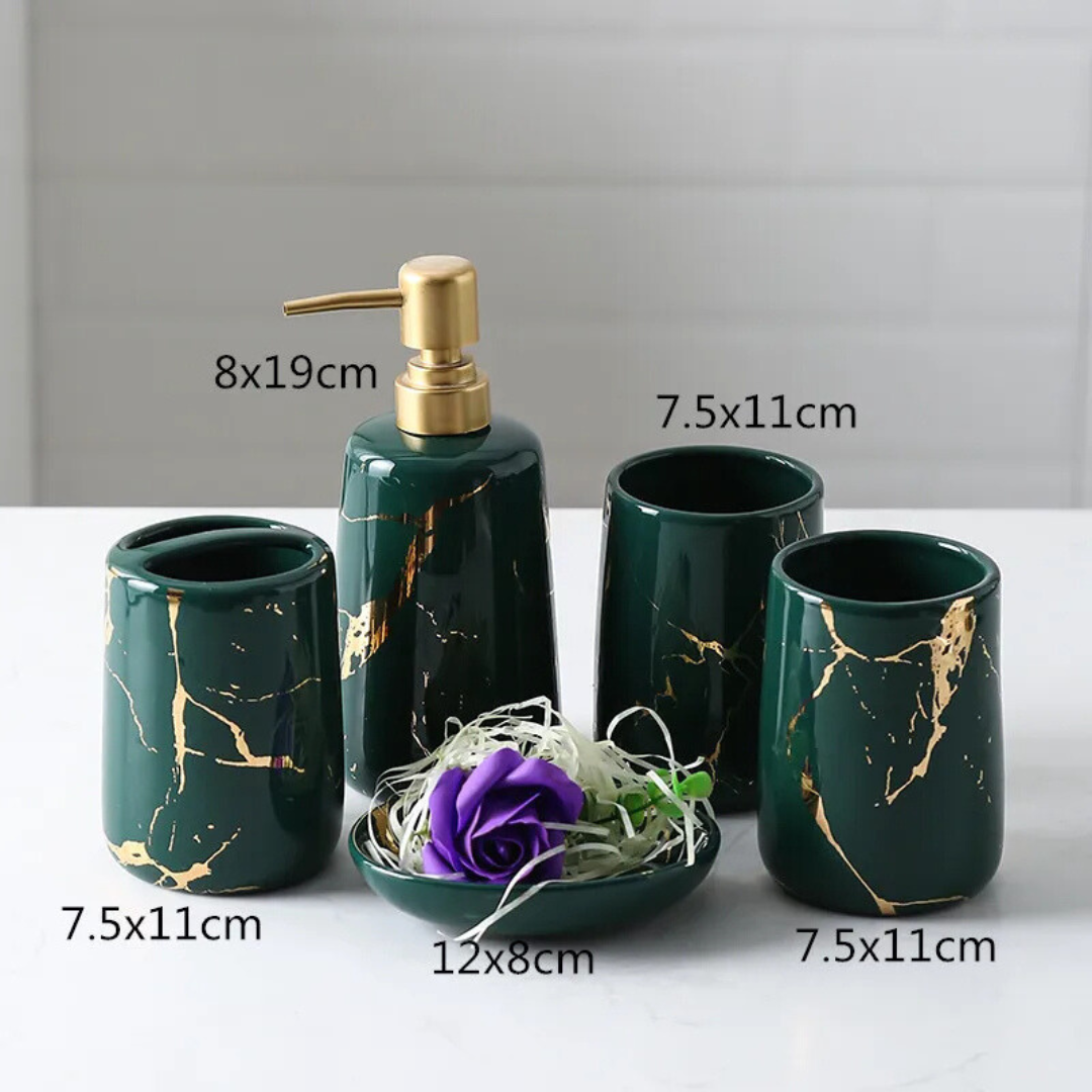 Lustre | Elegant Marble Bathroom Set