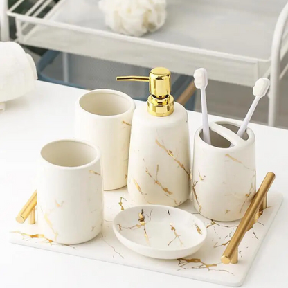 Lustre | Elegant Marble Bathroom Set