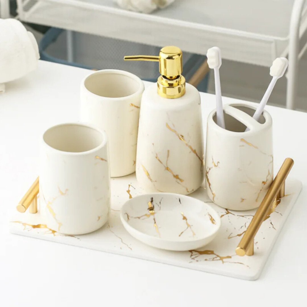 Lustre | Elegant Marble Bathroom Set