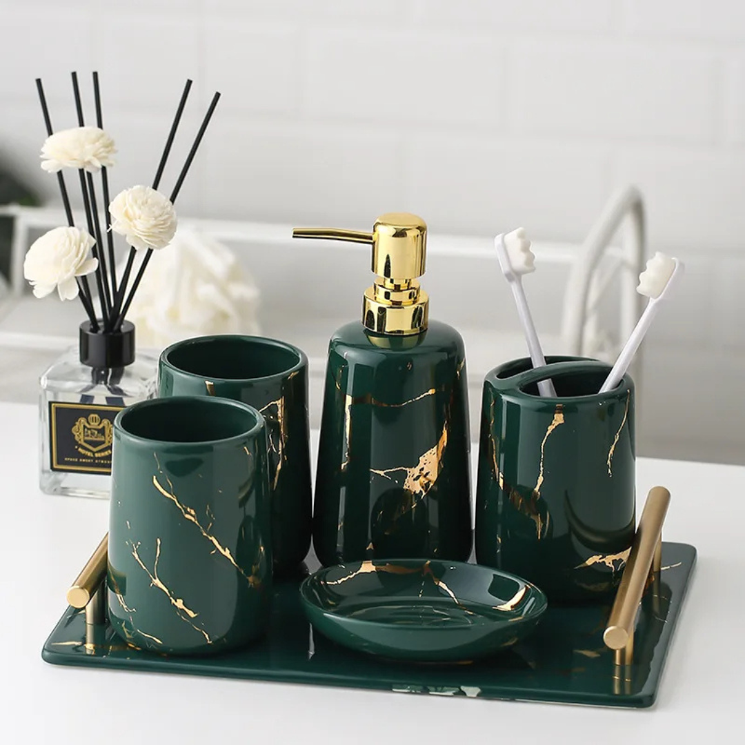 Lustre | Elegant Marble Bathroom Set