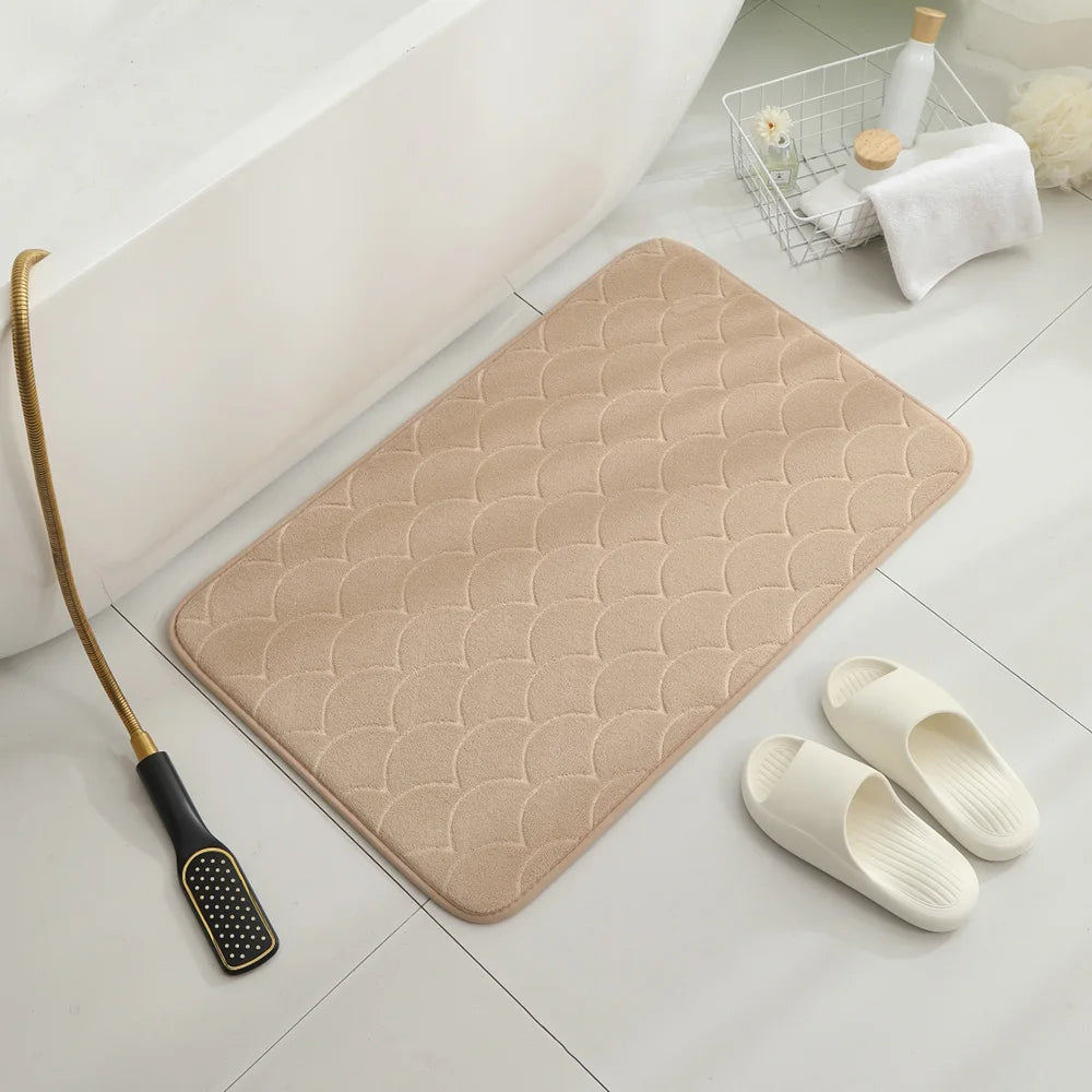CloudSoft | Super Absorbent Memory Foam Bath Mat | Quick Dry & Non-Slip