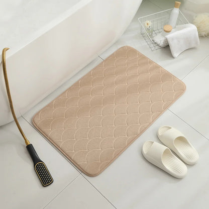 CloudSoft | Super Absorbent Memory Foam Bath Mat | Quick Dry & Non-Slip