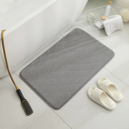 CloudSoft | Super Absorbent Memory Foam Bath Mat | Quick Dry & Non-Slip