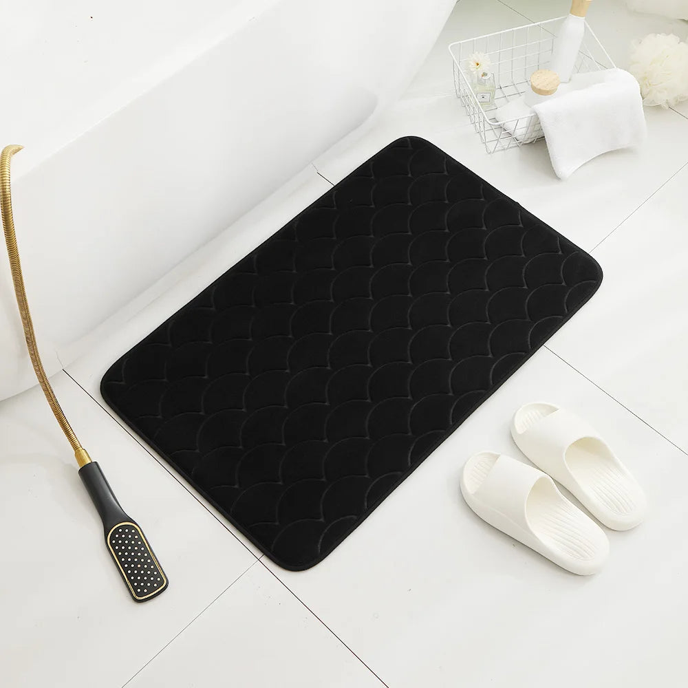 CloudSoft | Super Absorbent Memory Foam Bath Mat | Quick Dry & Non-Slip