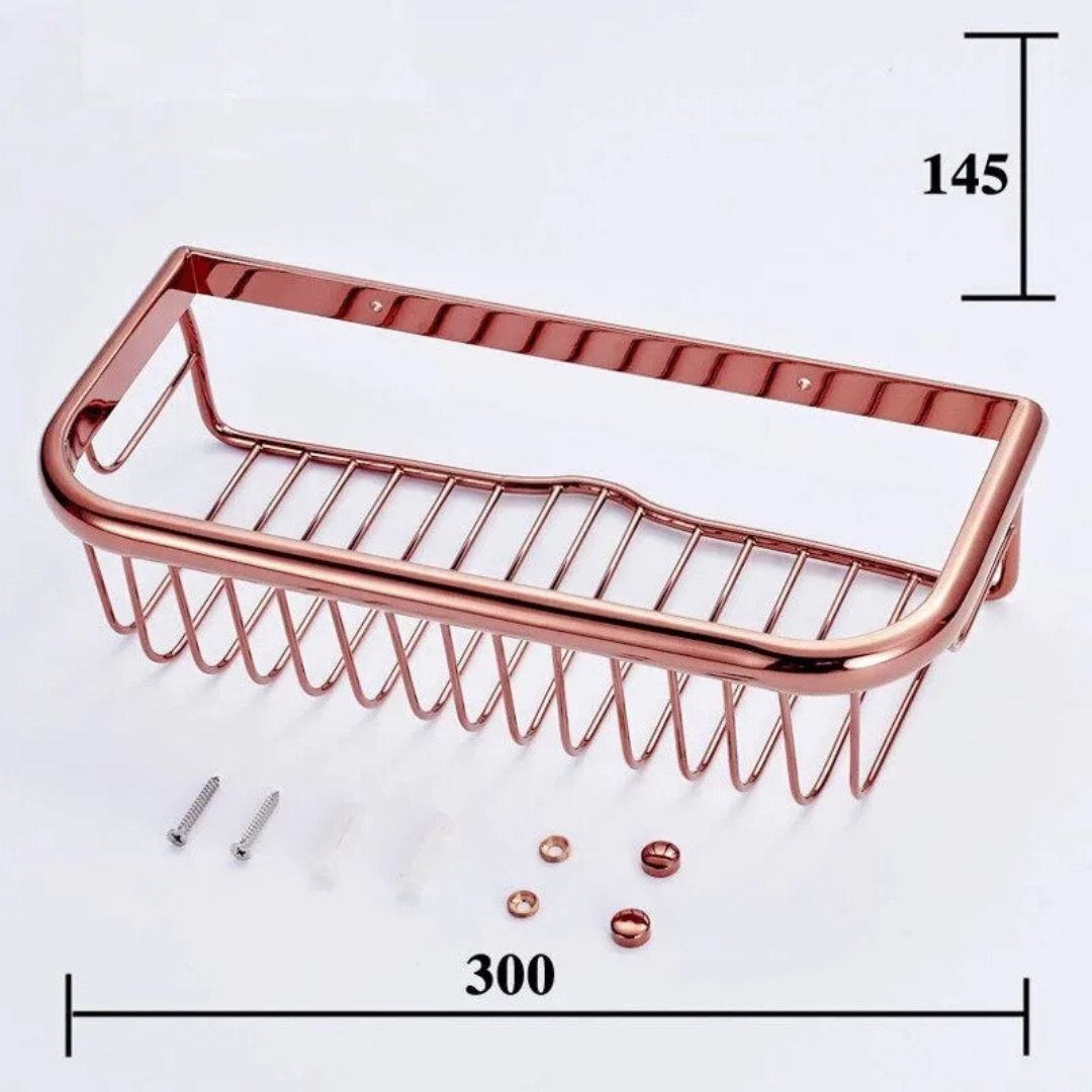 Aureo | Luxurious Rose Gold Shower Shelf