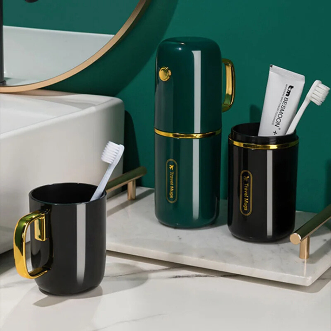 Nomad | Travel Toothbrush & Mouthwash Cup Set