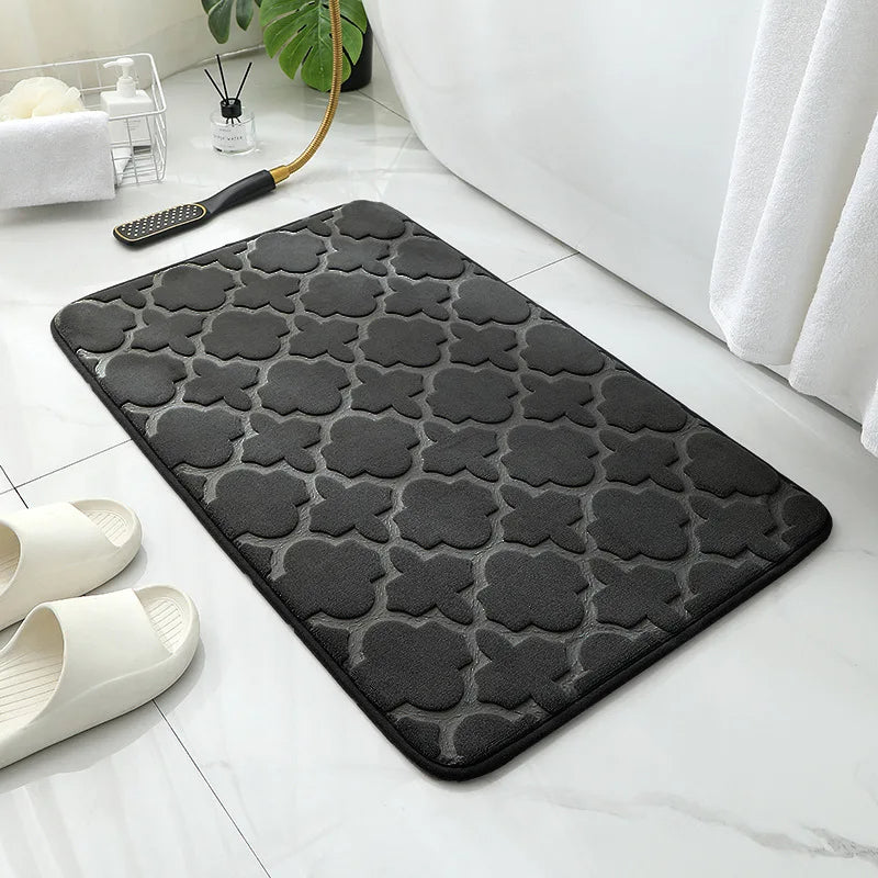 CloudSoft | Super Absorbent Memory Foam Bath Mat | Quick Dry & Non-Slip