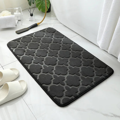 CloudSoft | Super Absorbent Memory Foam Bath Mat | Quick Dry & Non-Slip